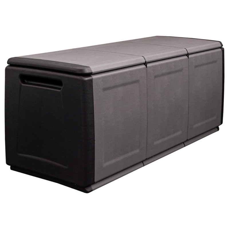Ahri Garden Storage Box 138X53x57 Cm 330 L Dark Grey And Black