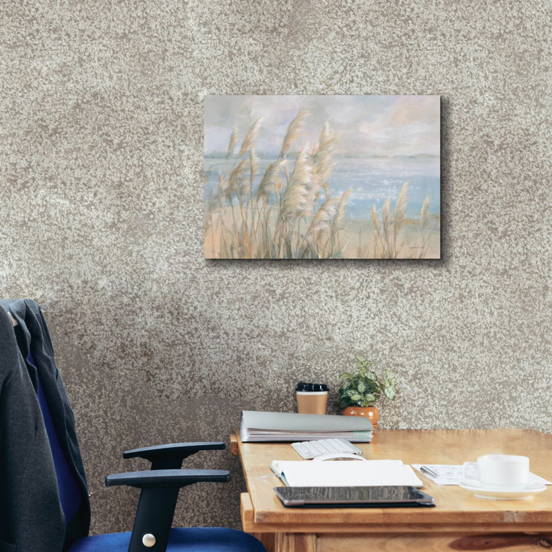  «Seaside Pampas Grass» par Danhui Nai, art mural sur toile, H 18 po x l 26 po