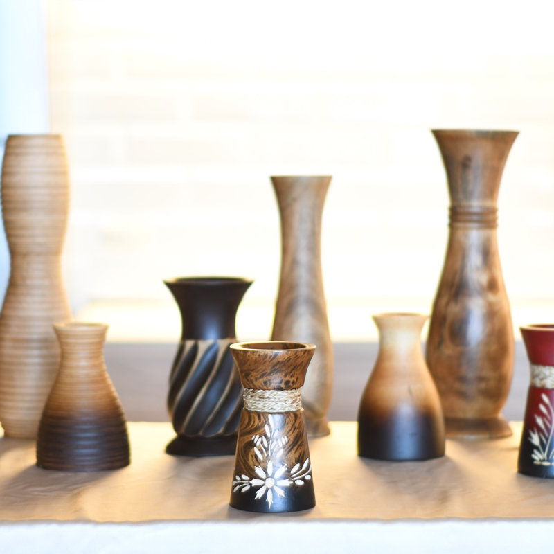 Jillienne Handmade Wood Table Vase