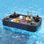 Aluminum Frame Poolside Floating Tray – All - Weather For Drinks, Snacks & Outdoor Hangouts-463515511-463515515-463515518