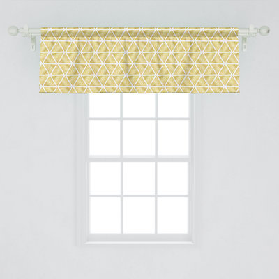 Cantonnière Ambesonne Paquet de 2 triangles arcs Doodle terre pâle jaune blanc