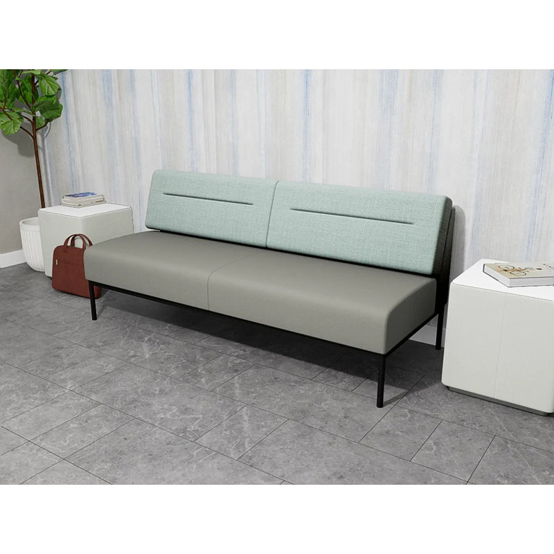 Canapé Darsey, Sans alimentation, Noir, Chambray écume de mer; Patriot Plus colombe