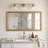 Luster Three Lights Vanity Armed Sconce Clear Glass Satin Brass Metal