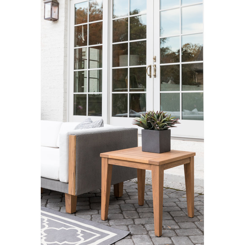 Teak Outdoor Square Teak Side Table