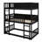Triple Wood Bunk Bed, With Ladders, Guardrails-166233474