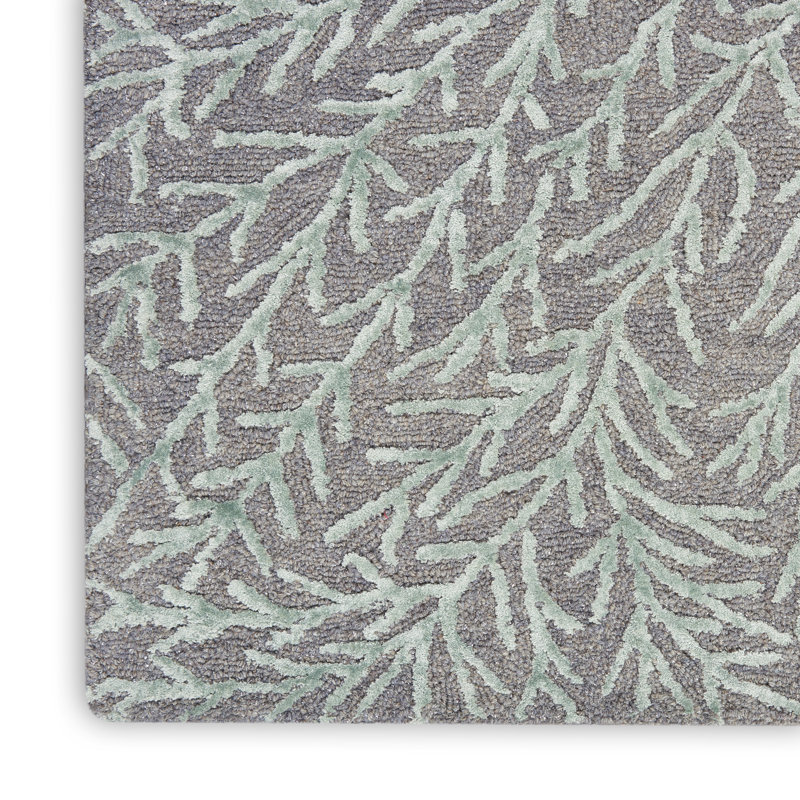 Michael  Amini Hand Woven Wool Floral Area Rug, Runner 2'3" x 8'