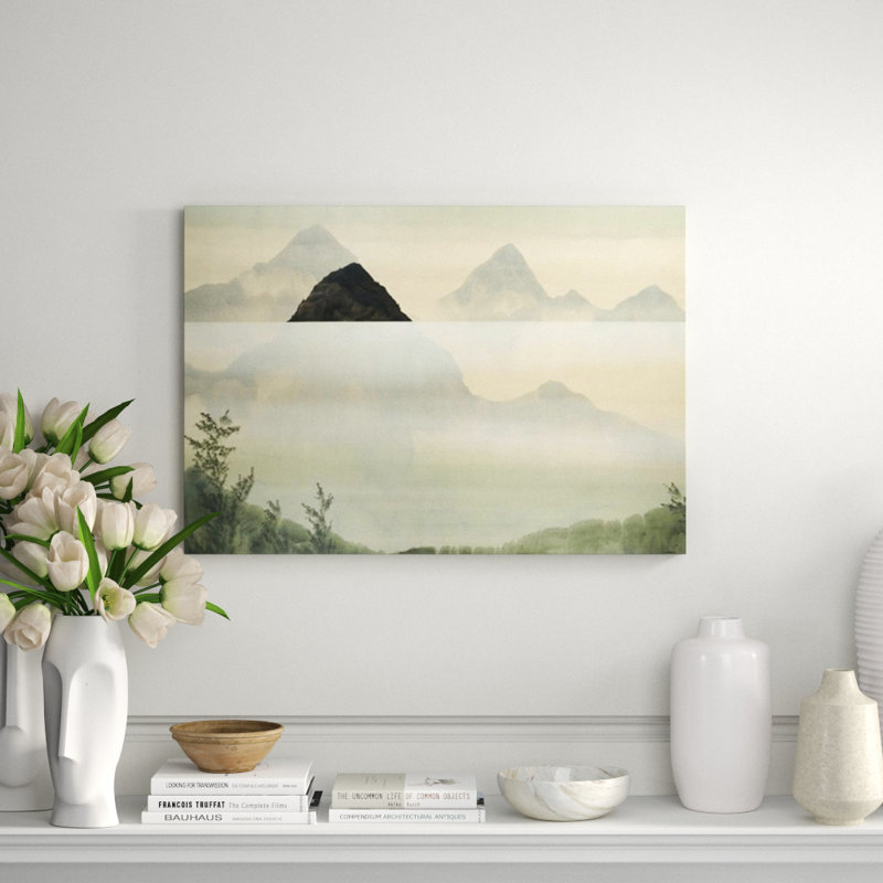Misty Mountains Print by Chelsea Art Studio, Glass Coat, 25" H x 36" W x 1.5' D