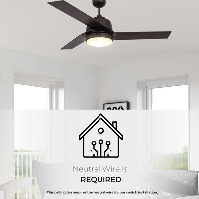 Ventilateur de plafond 52 po avec lumières DEL 
