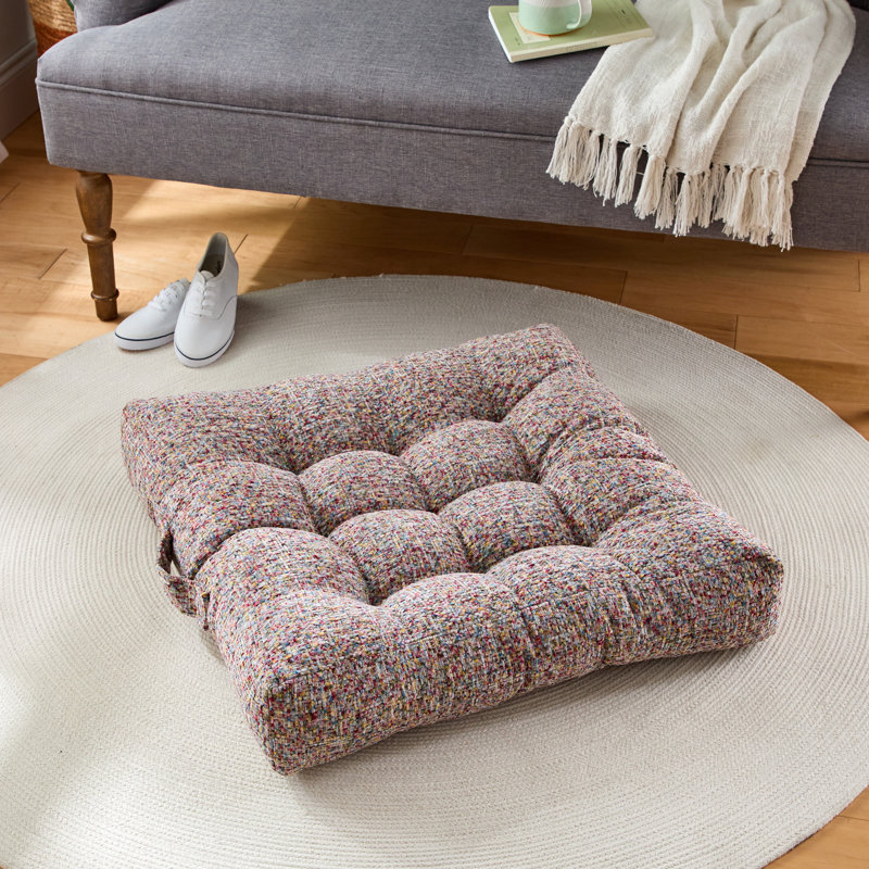 Coussin décoratif rayé intérieur / extérieur en polyester, H 24 po x l 24 po, Avery Fall