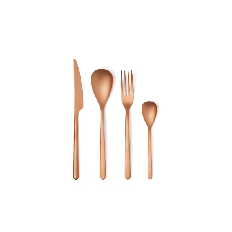 Canada 24 Piece Cutlery Set, 6556 Stainless Steel Cutlery Set, Matt brushed nickel