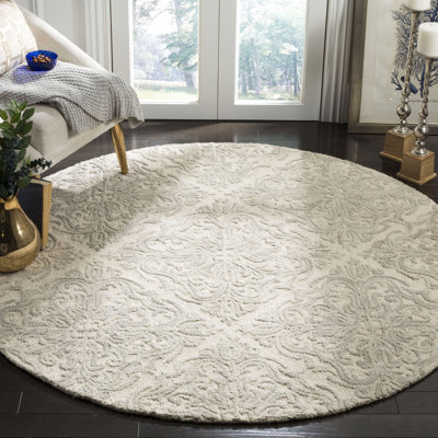 Tapis ivoire en laine touffeté à la main Ferrera