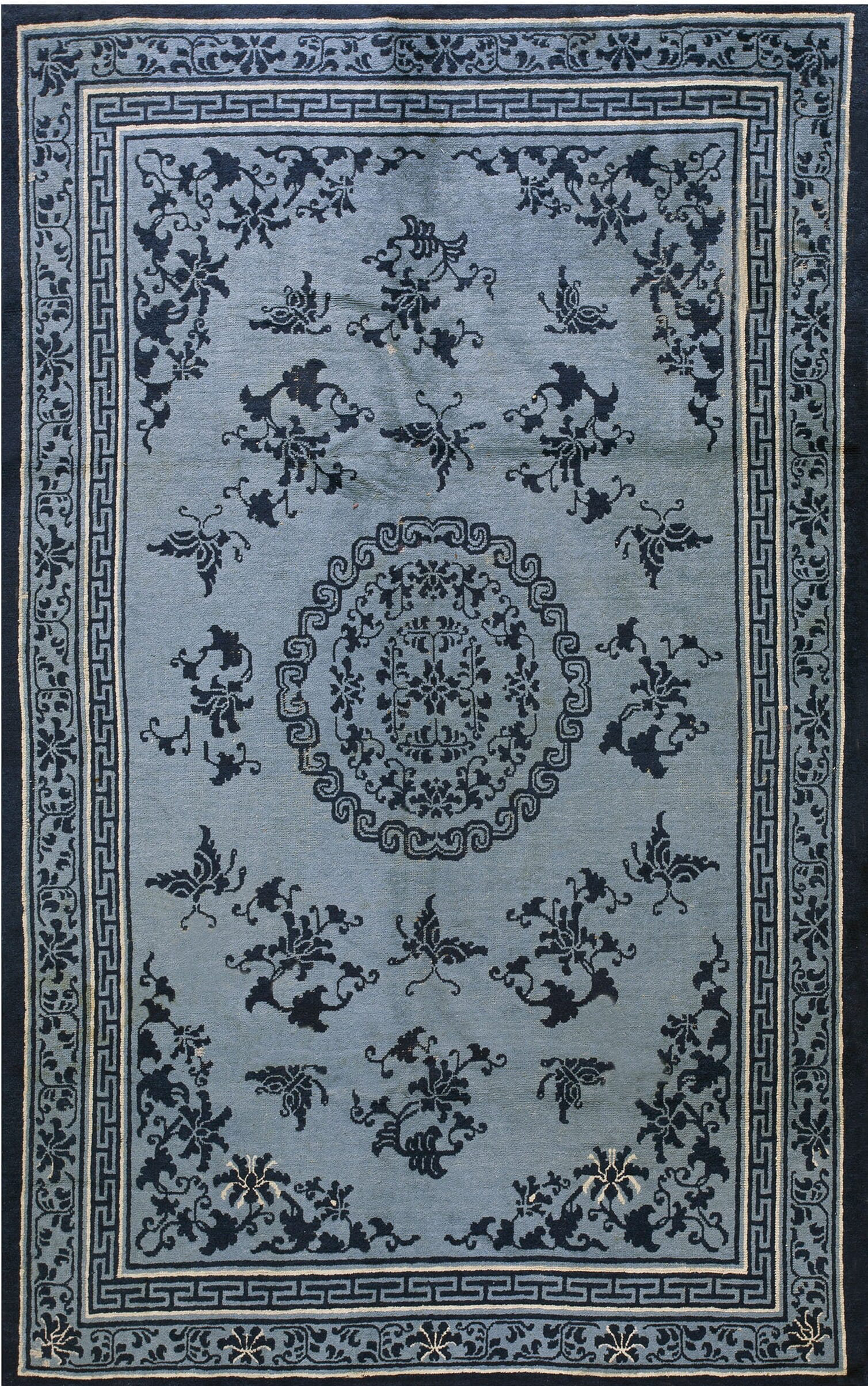 Blue Chinese Rugs The New England Collection Antique Chinese - Ningxia Blue 1850s Rug ...