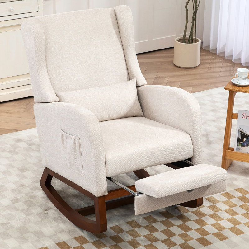 Chaise berçante Jaivin, Beige