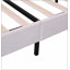 Lit plateforme tapissier avec tête de lit en velours à motif floral-636755628-636755633