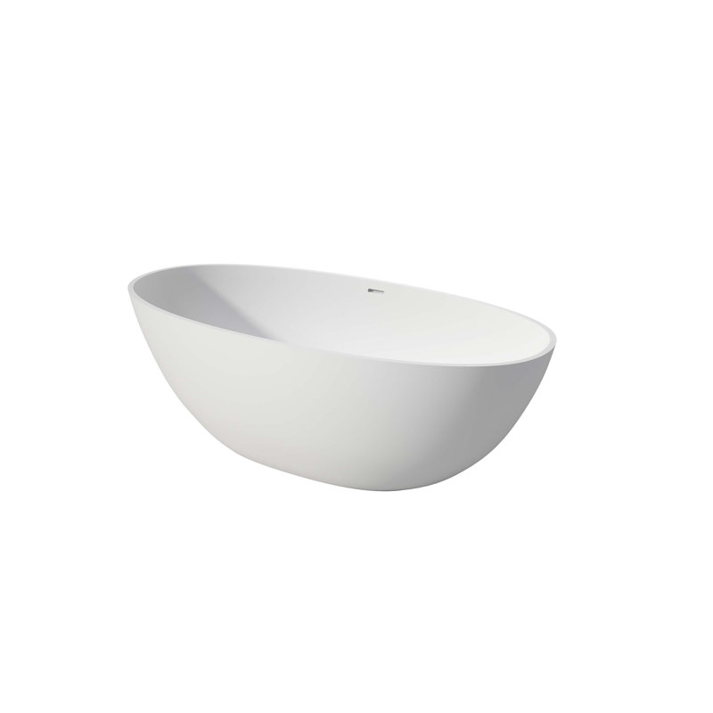 Baignoire profonde 65 ", Blanc mat