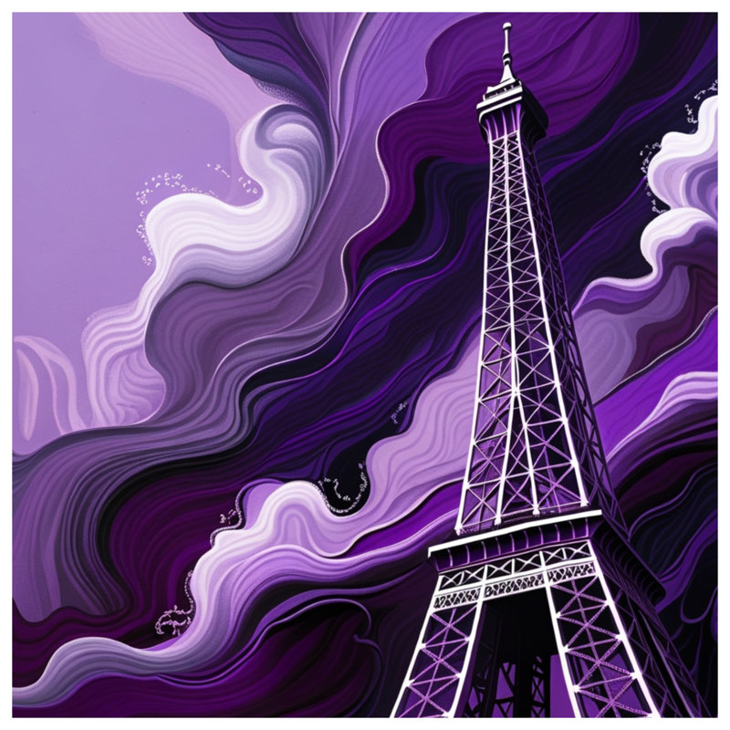 Jeté en molleton Tour Eiffel - Jetés d'architecture pour canapés ou lits, L 50 po x H 60 po