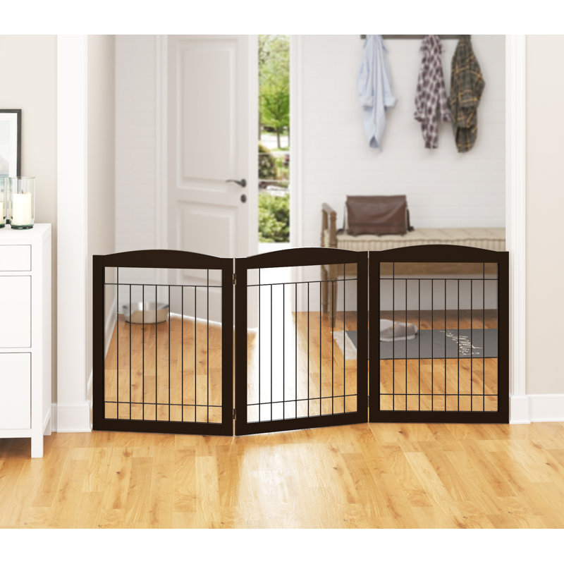 Barrière pour animaux autoportante Noriega, Espresso