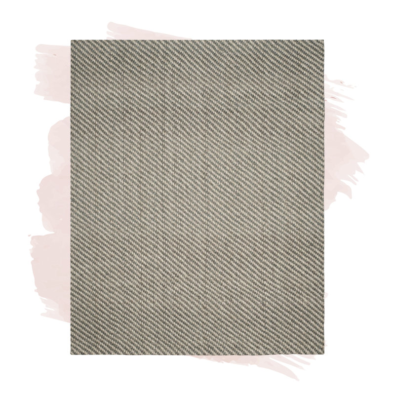 Evie-Grace Natural Fiber Hand Loomed Sisal & Jute Striped Rug, Rectangle 9' x 12'