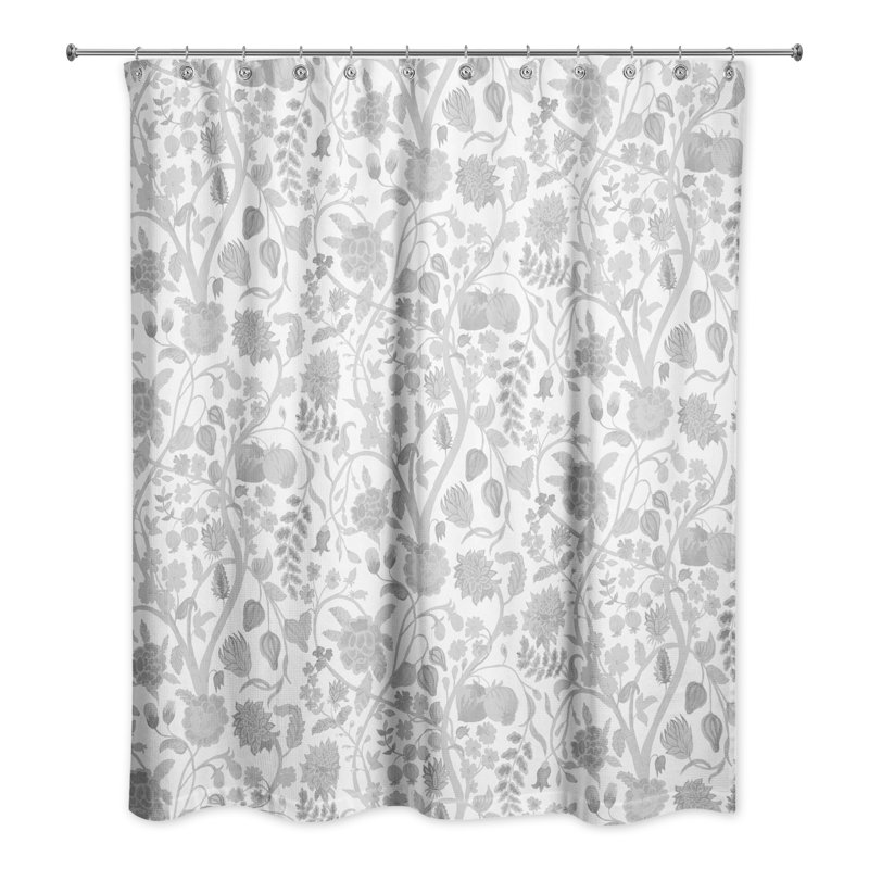 Rideau de douche simple Ahrian, Gris clair
