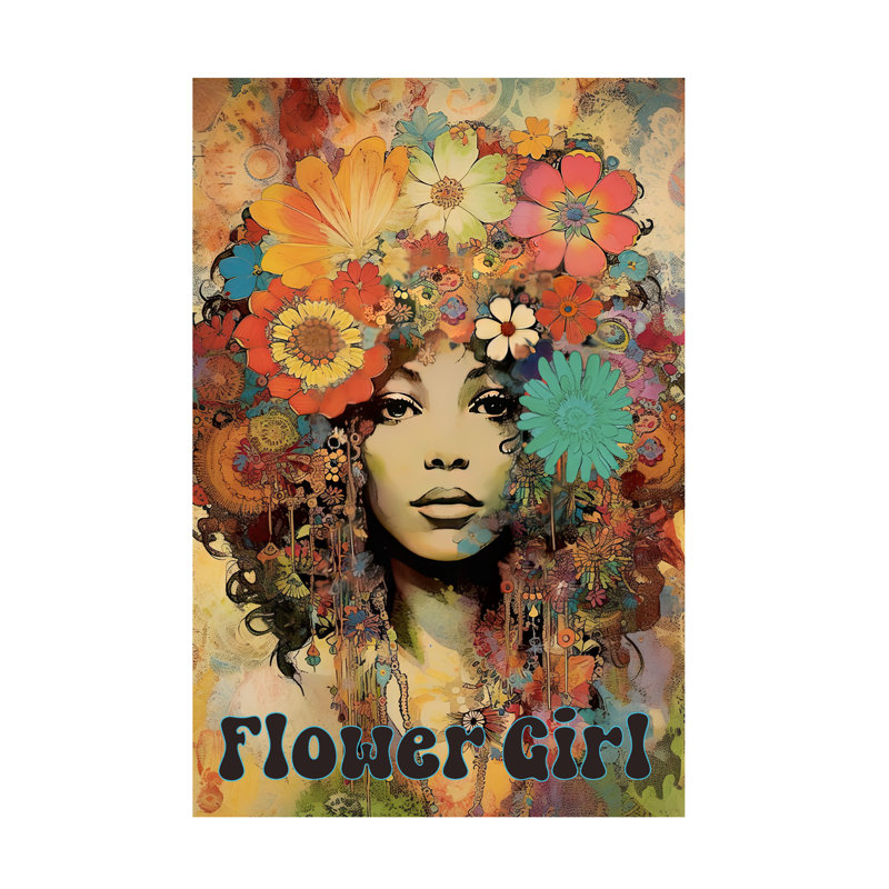 Sasha Hippie Chix IV Canvas Art, H 32 po x l 22 po x P 2 po
