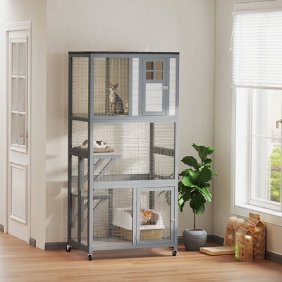 Crisey Outdoor Cat cage,wood