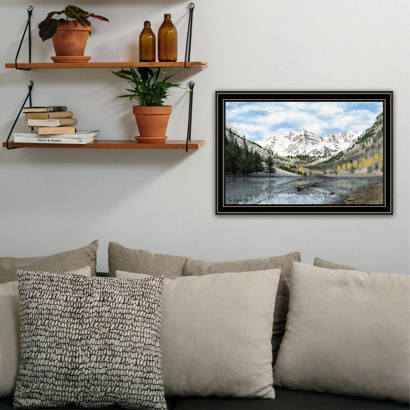 Décoration murale pour la maison - Maroon Bells Inspired, bois et papier, décoloration, décoration