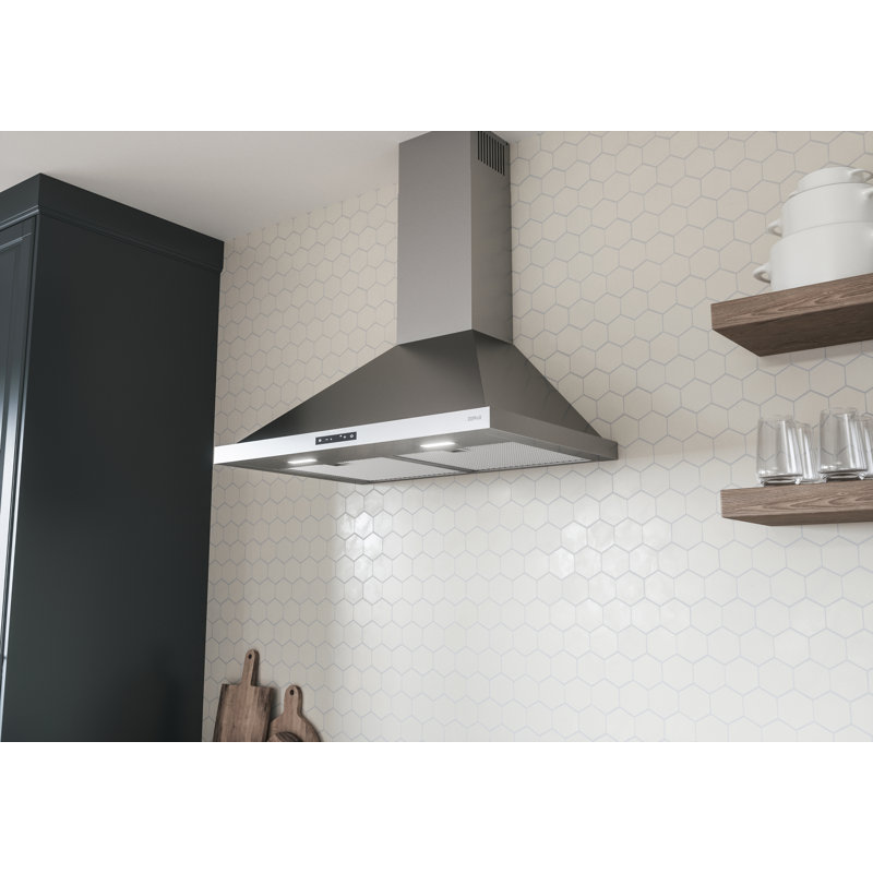 Zephyr Ombra 30 in. 600 CFM Wall Mount Range Hood, Silver