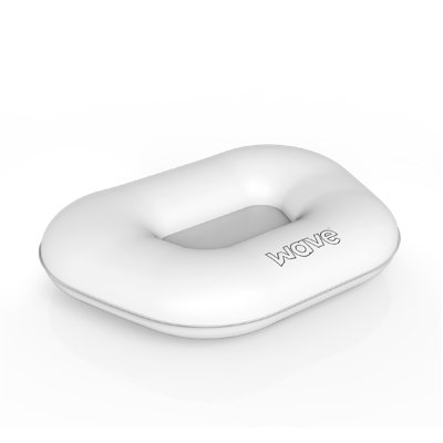 Wave 2-in-1 Inflatable Hot Tub Booster Seat & Floating Tray | White