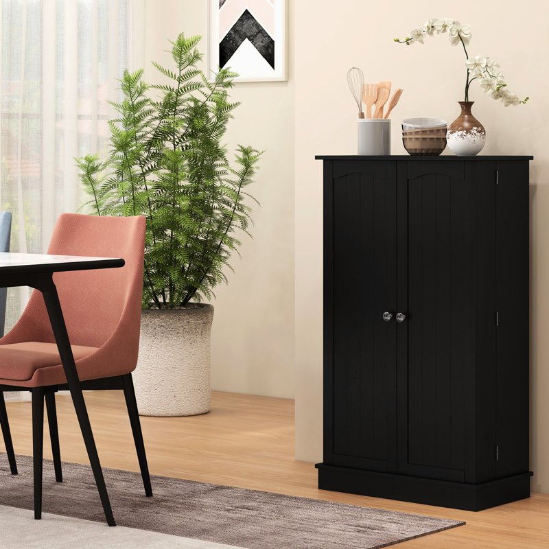 Garde-manger 41 po, 12 tablettes de porte, 5 tablettes réglables, noir, gardez vos ustensiles de cuisine en magasin