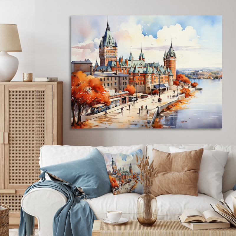 Québec, beauté française I - impressions sur toile Québec, Toile tendue, H 12 po x l 20 po x P 1 po