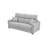 Bellinda Italian 81" Modern Stain and Abrasion Resistant Performance Fabric Queen Size Sleeper Square Arm Sofa Bed with Adjustable Headrests-59051730