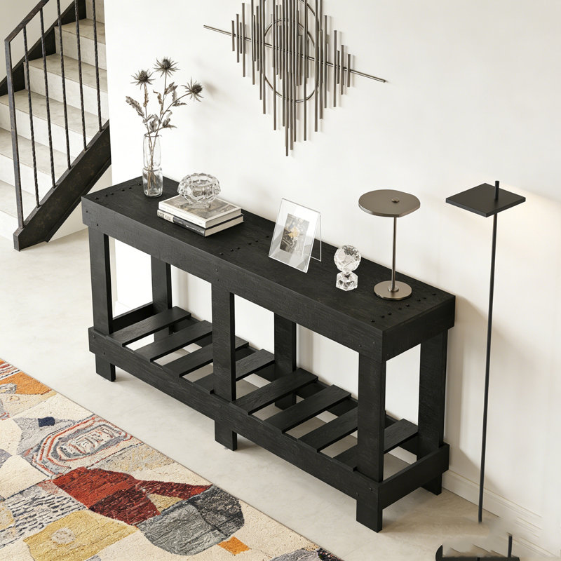 Table d'entrée 62,9 "Vintage, Noir