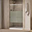 Elate Tall Sliding Shower Door, 75-1/2-In H X 50-1/4 - 53-5/8-In W, With Heavy 5/16-In Thick Crystal Clear Glass With Privacy Band-1187576655