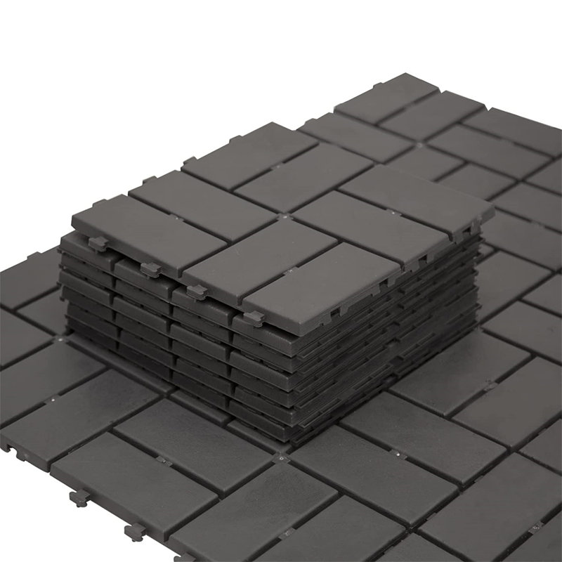 Carreaux de terrasse à emboîtement de patio, Gris