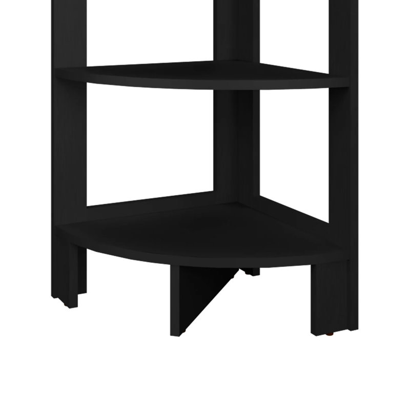 Black Corner Shelf With 3 Shelf, Black