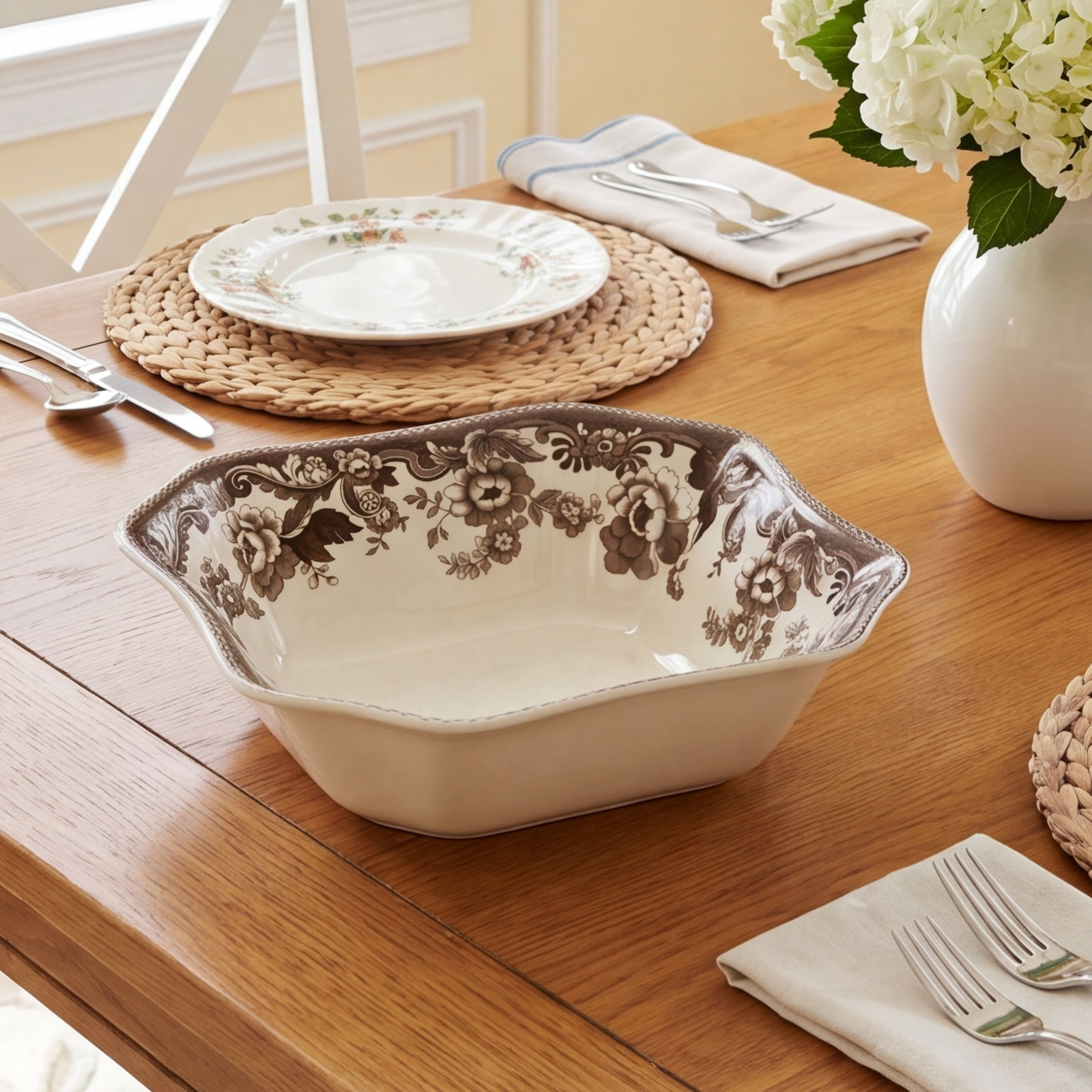 Delamere Square Porcelain Serving Bowl