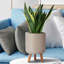 Plaited Style Cylinder Round Planter with Feet-2146352481-2146352486