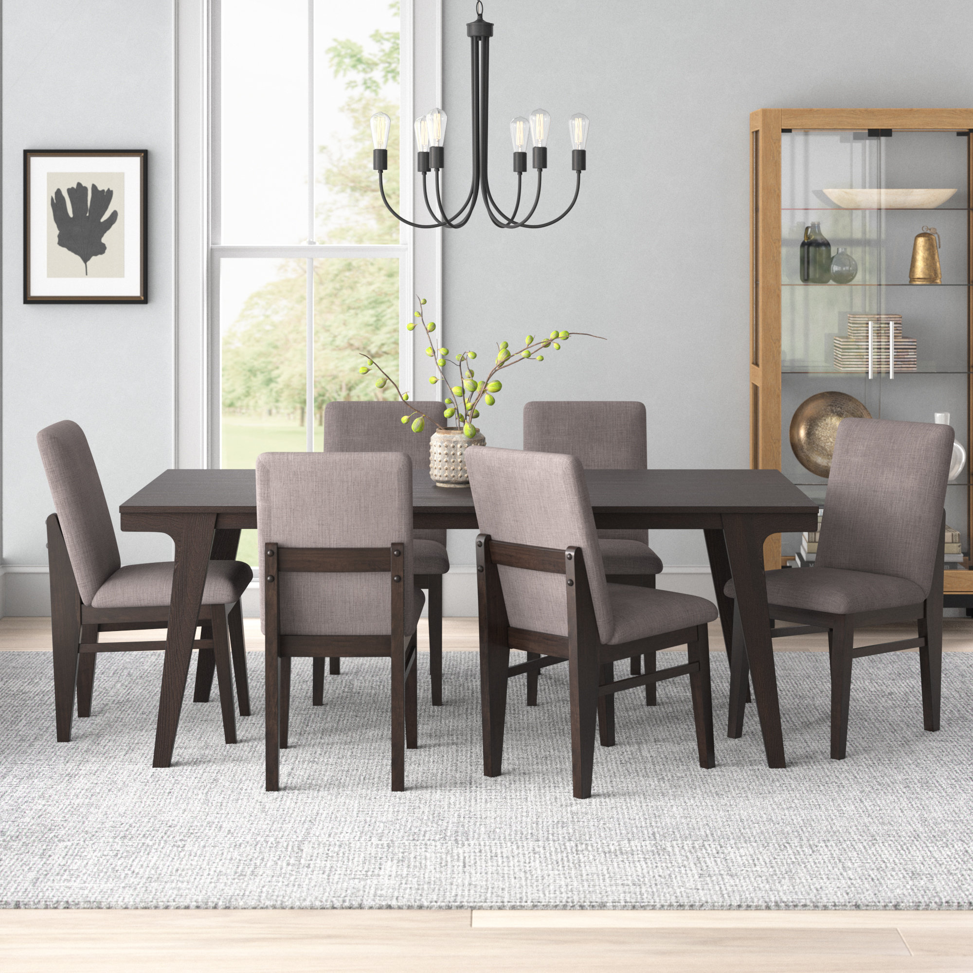 Loon Peak Jacyion 7 Piece Dining Set Reviews Wayfair