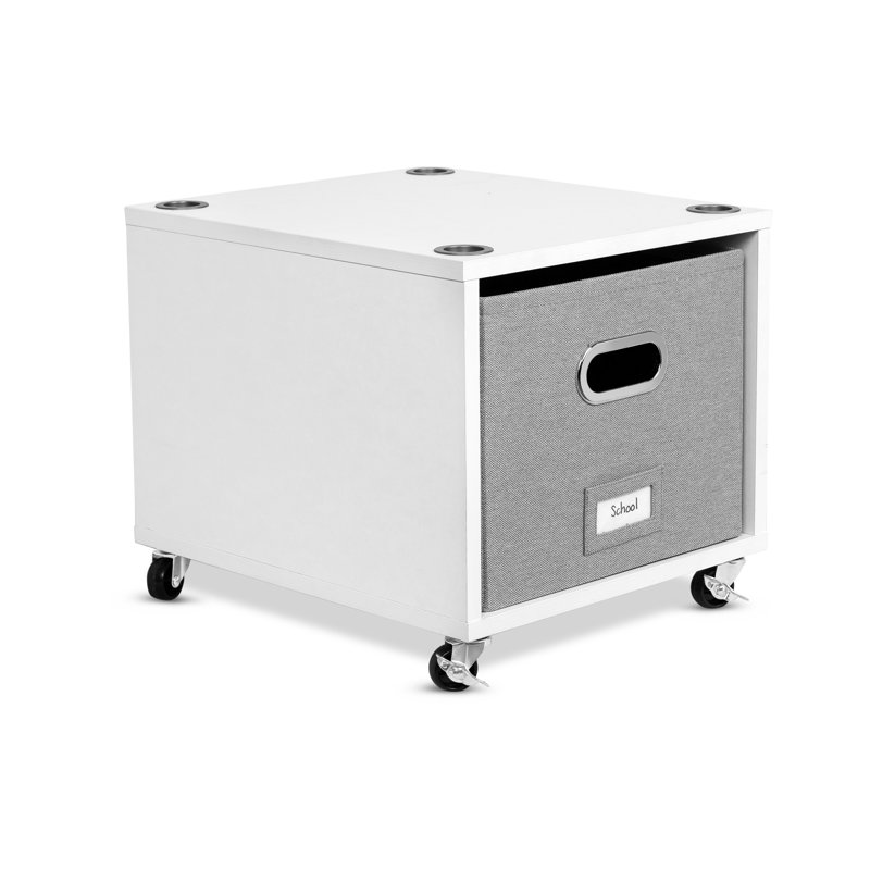 14.25'' Wide Mobile File Cabinet, Gray