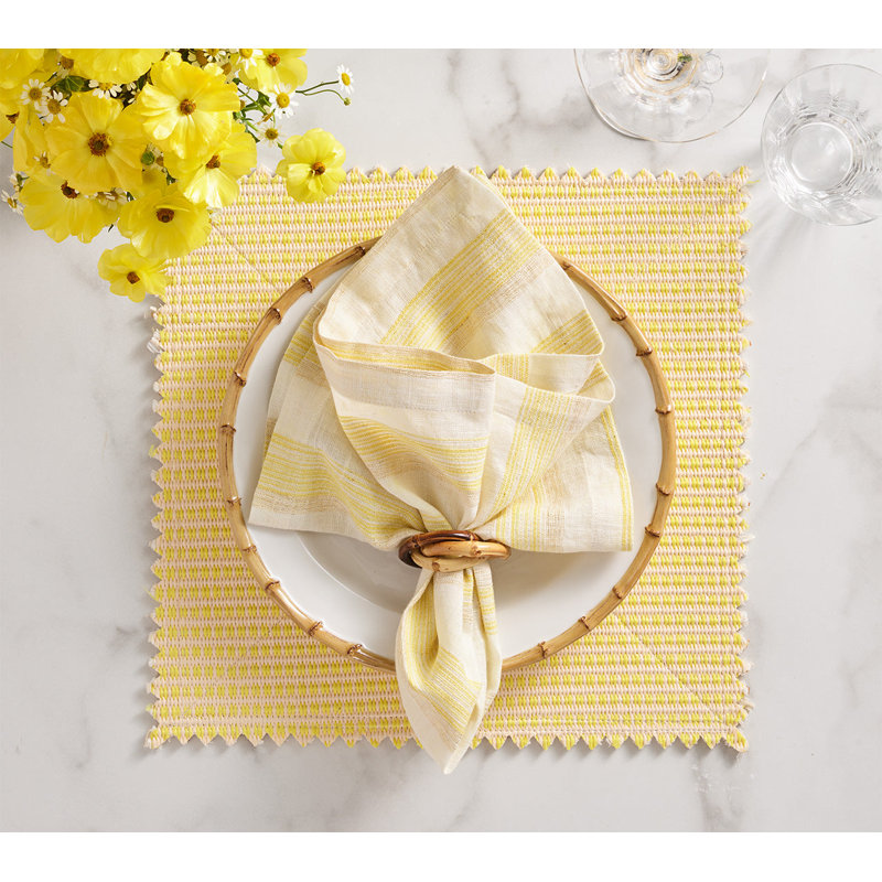 Duet Placemat, Brown/Yellow