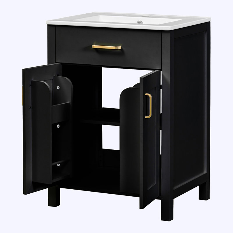 Ensemble de meuble-lavabo avec lavabo en céramique