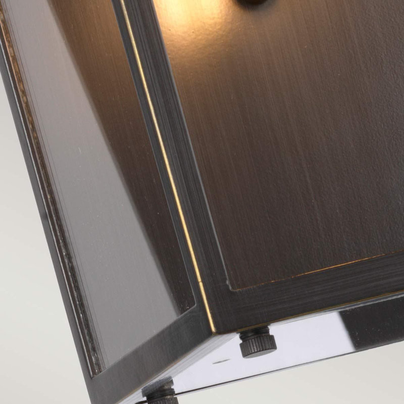 Kenshaw Black Outdoor Wall Lantern, 30.7cm H x 19.7cm W x 21.5cm D