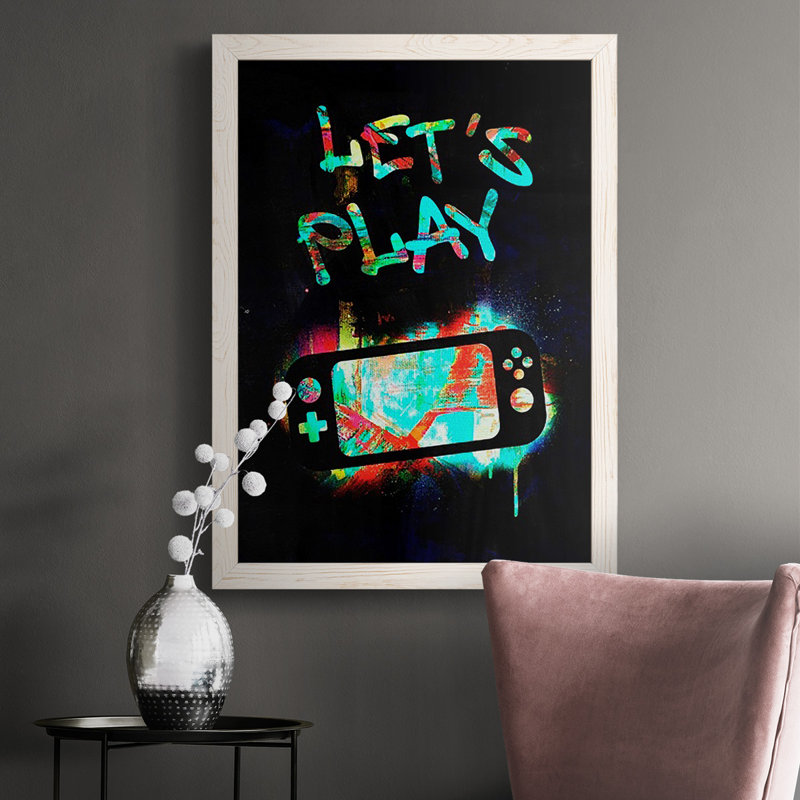 «Gamer Tag III», reproduction d'un seul cadre photo sur toile, H 43,5 po x l 31,5 po x P 1 po, Blanc