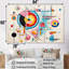 «Blue and Pink Abstract Geometric Vision 2», art mural géométrique-1436710938-1436710937