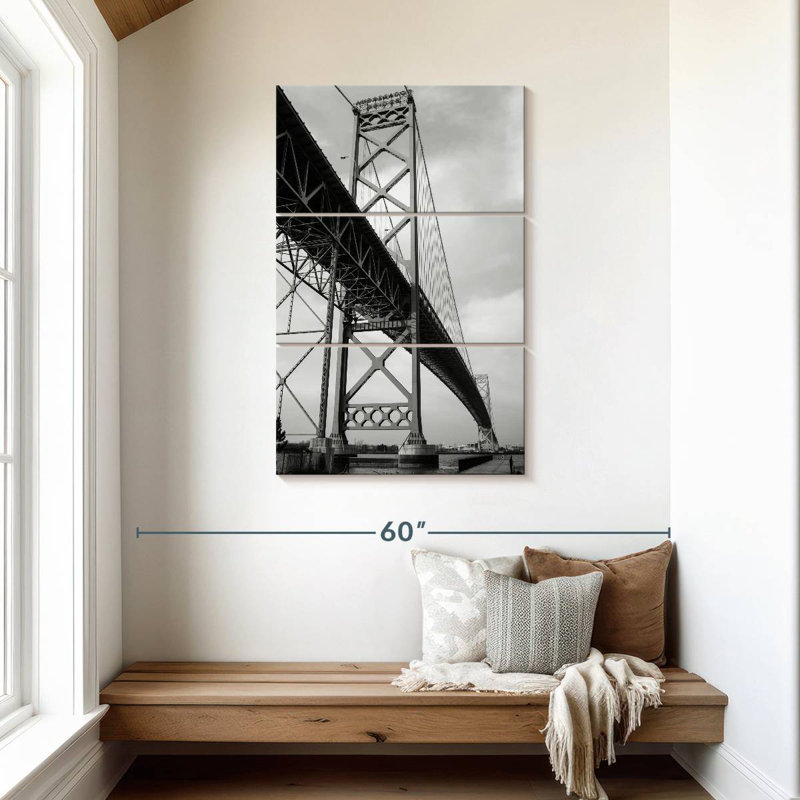 Lilie Monochromatic Ambassador Bridge, 45" H x 28" W