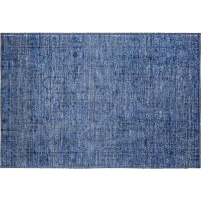 Premium Machine Washable Prisco Navy Rug