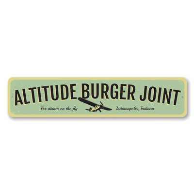Plaque en métal Altitude Burger Joint
