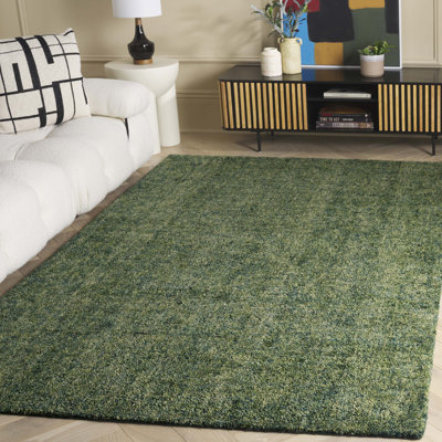Tapis vert en laine / coton touffeté à la main Hogue 101