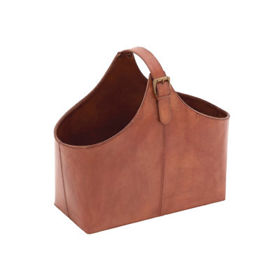 Alline Leather Free Standing Magazine Rack