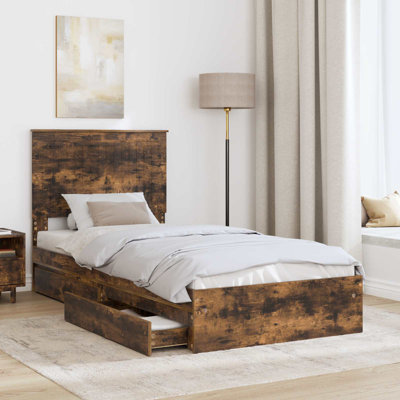 Bed Frame With Drawer Engineered Wood